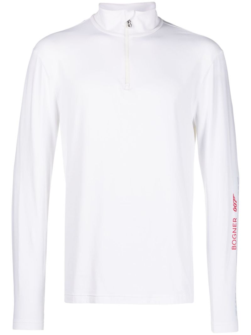 White Logo Print Sweatshirt