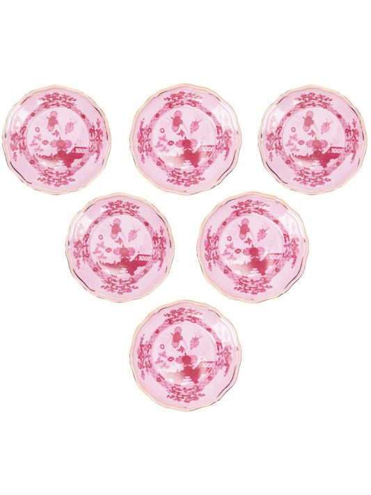 Pink Oriente Italiano Bread Plate Set