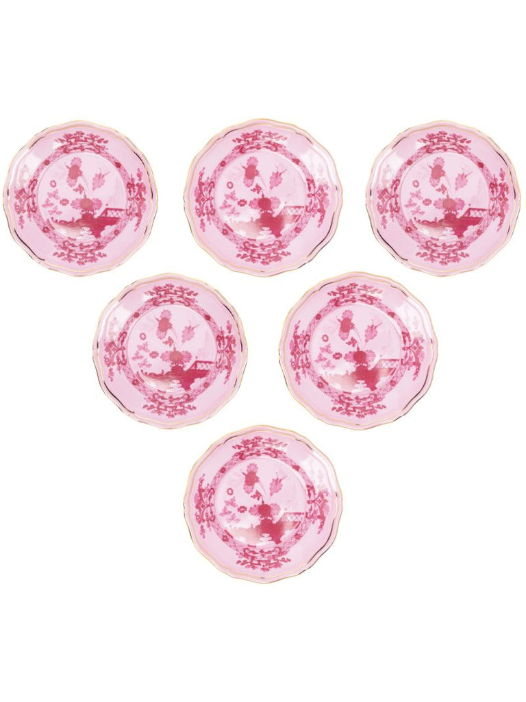 Pink Oriente Italiano Bread Plate Set