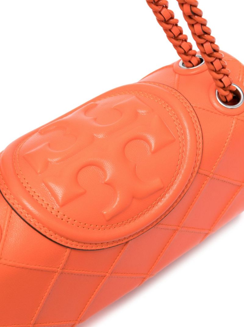 Orange Fleming Leather Shoulder Bag
