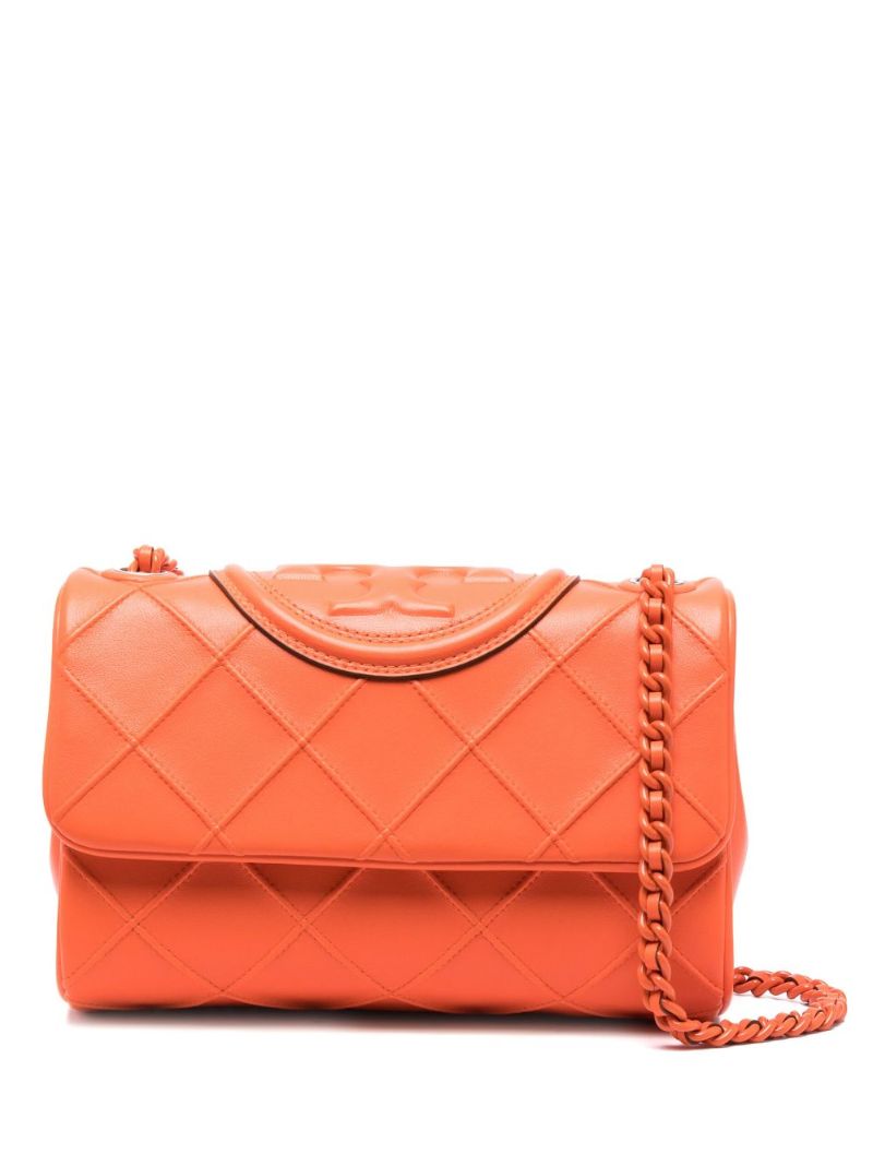 Orange Fleming Leather Shoulder Bag