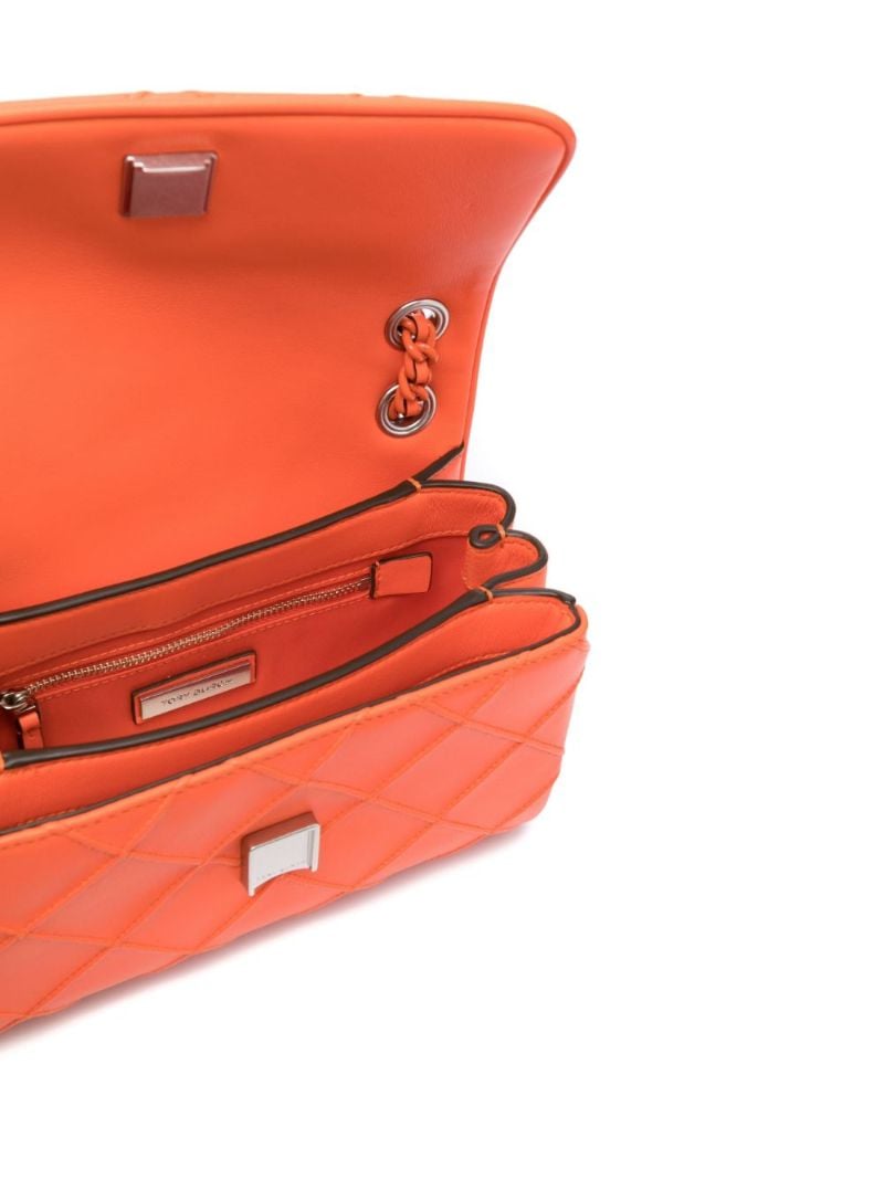 Orange Fleming Leather Shoulder Bag