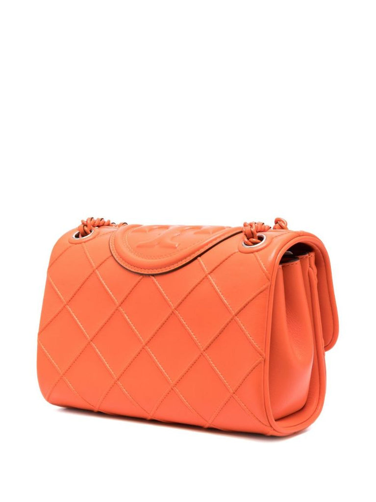 Orange Fleming Leather Shoulder Bag