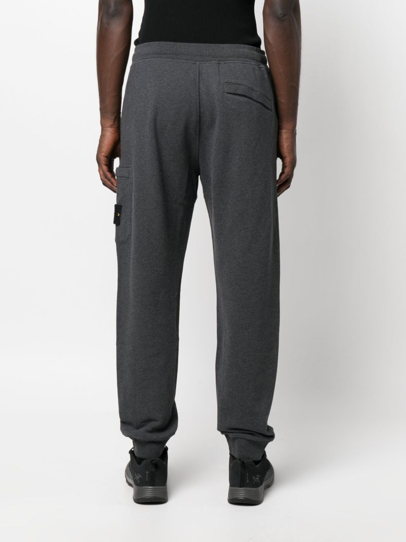 Grey Compass-patch Cotton Track Pants