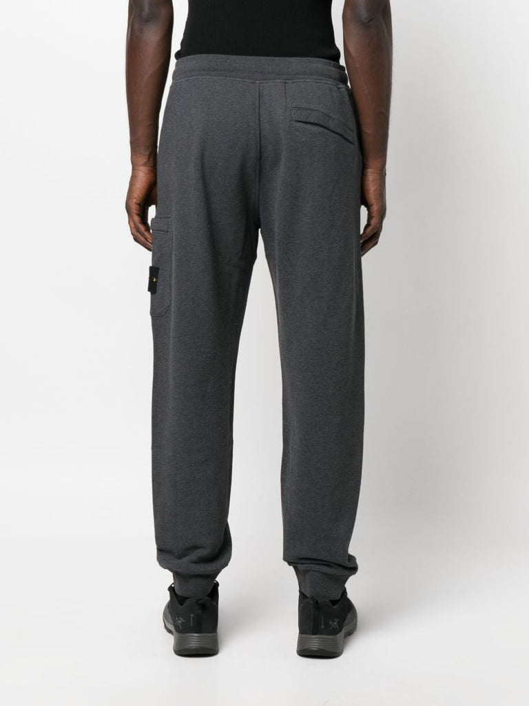 Grey Compass-patch Cotton Track Pants