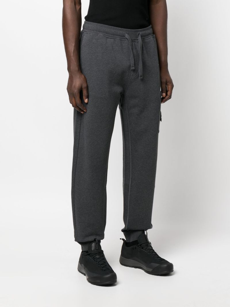 Grey Compass-patch Cotton Track Pants