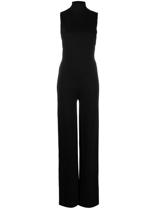 Black Gijon Roll Neck Jumpsuit