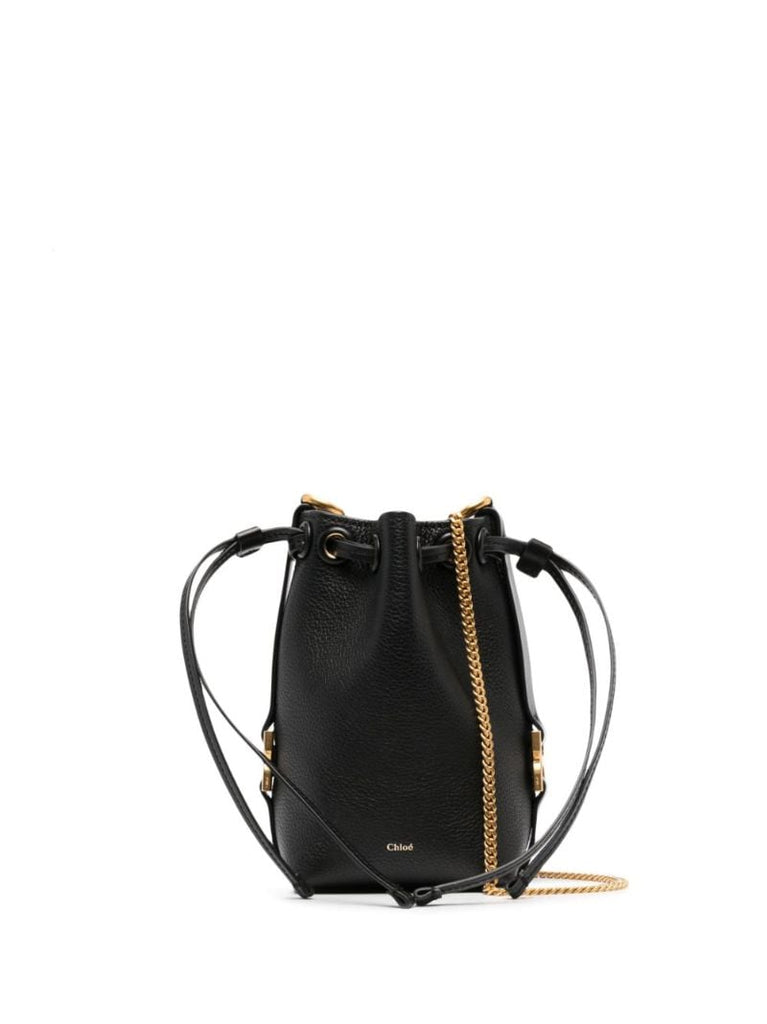 Black Marcie Micro Bucket Bag