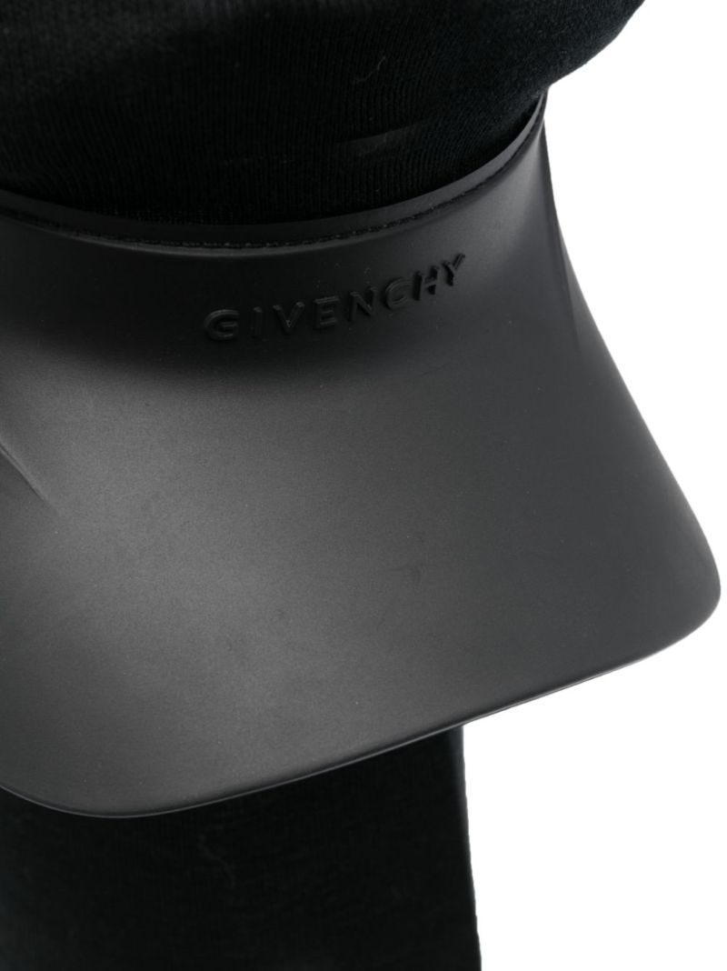 Black Bi-material Wool Balaclava