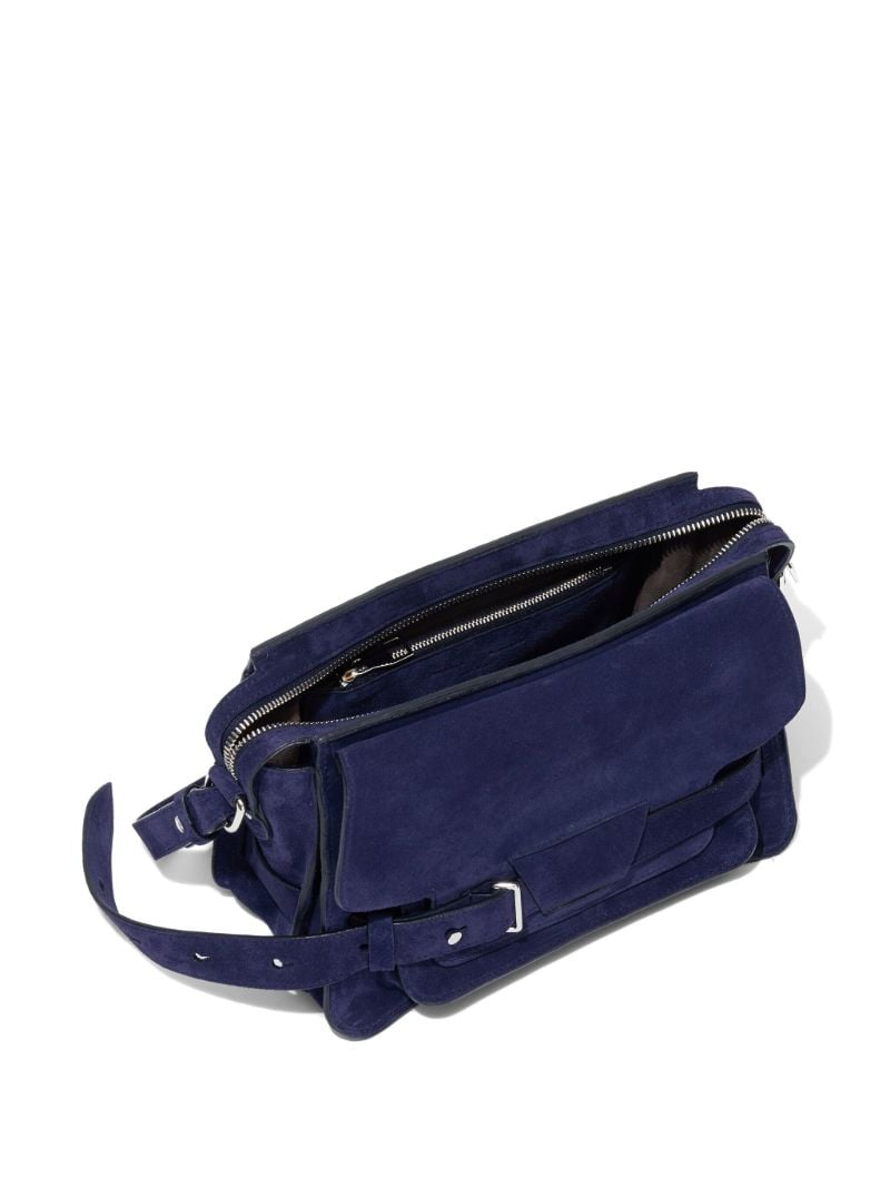 Blue Beacon Suede Cross Body Bag