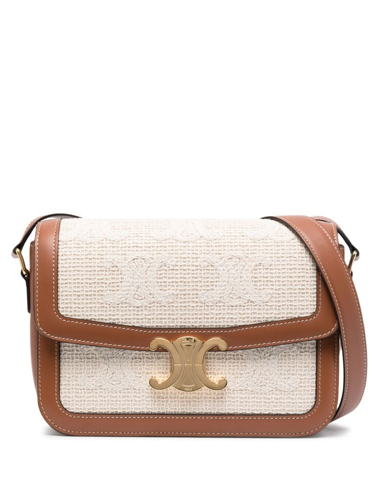 Brown Classique Triomphe Crochet Shoulder Bag