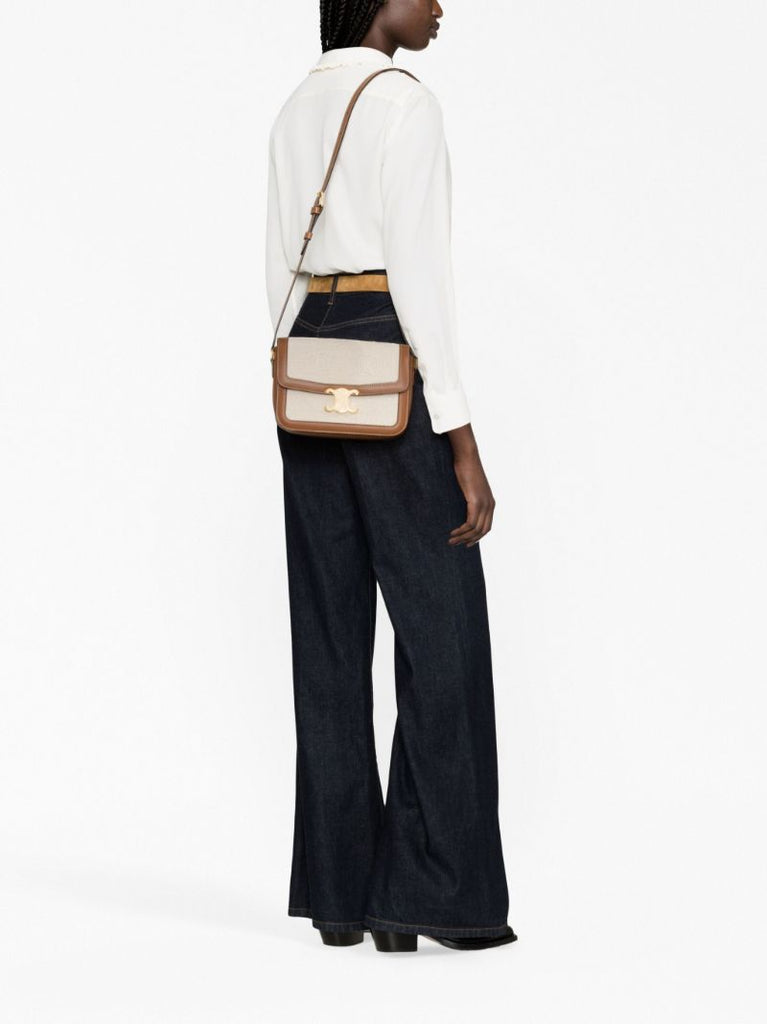 Brown Classique Triomphe Crochet Shoulder Bag