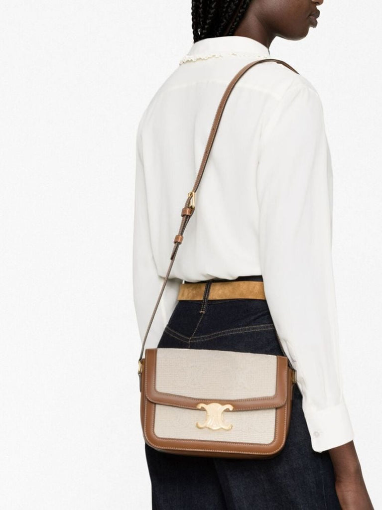 Brown Classique Triomphe Crochet Shoulder Bag