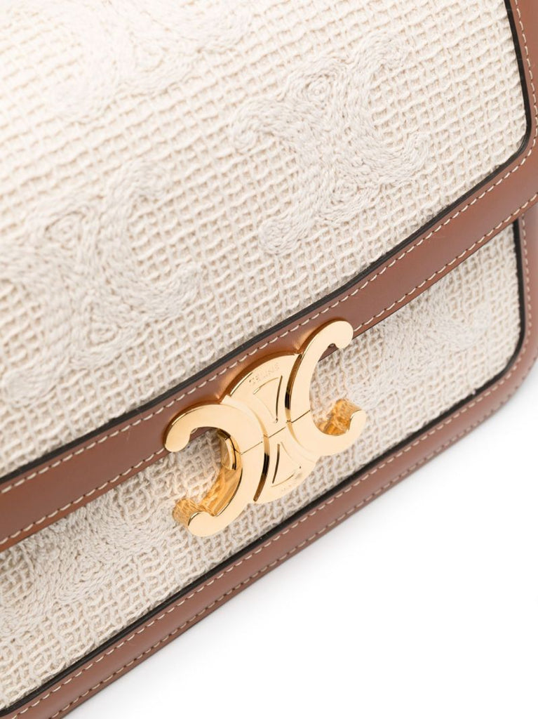 Brown Classique Triomphe Crochet Shoulder Bag