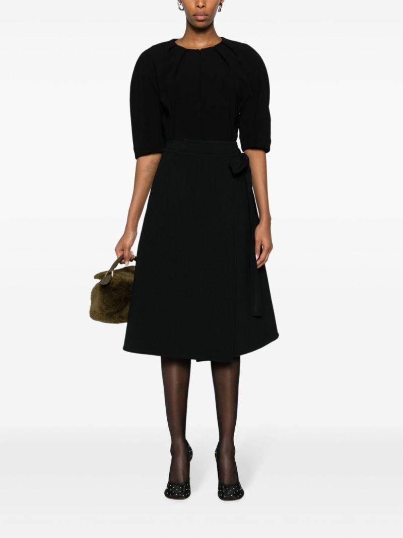 Black Georgia Puff-sleeve Blouse