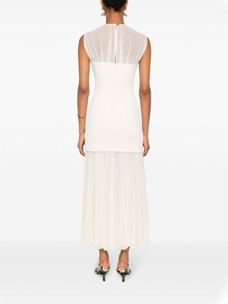 Neutral Niki Pleated Maxi Dress
