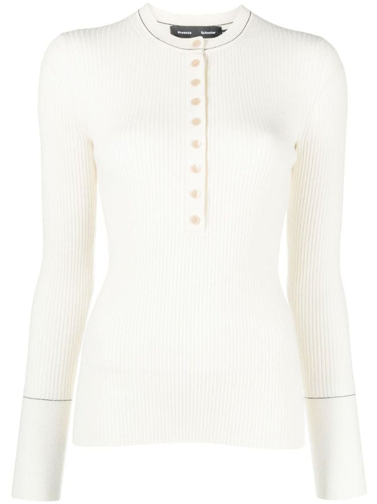 Neutral Agnes Ribbed-knit Sweater