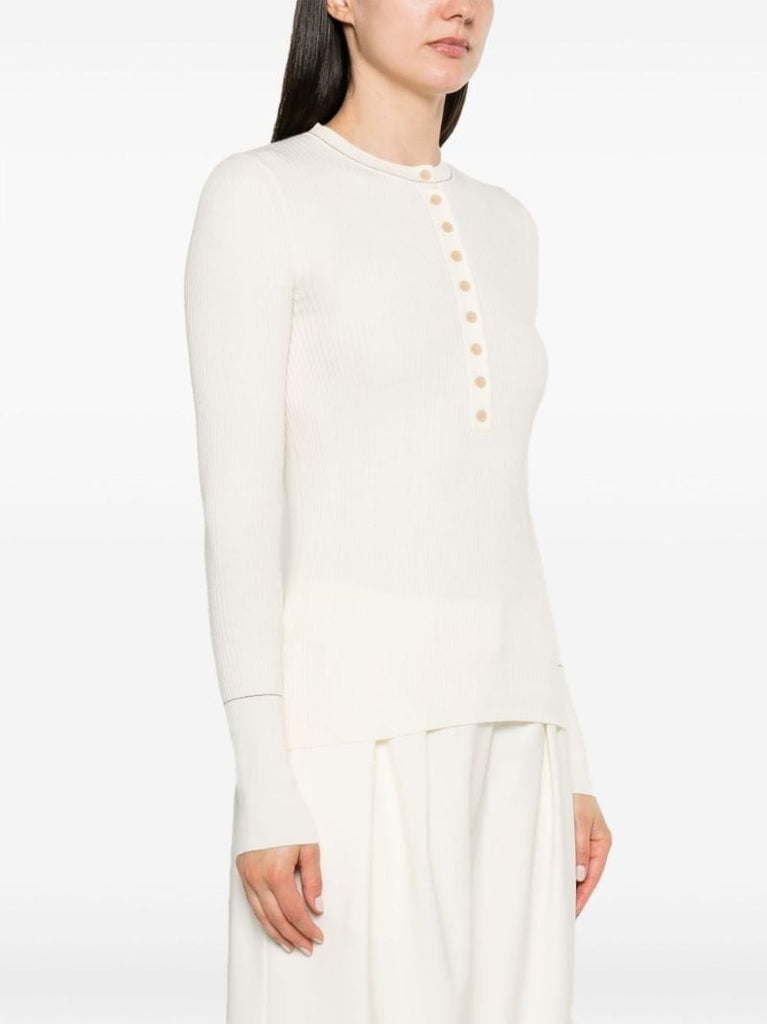 Neutral Agnes Ribbed-knit Sweater