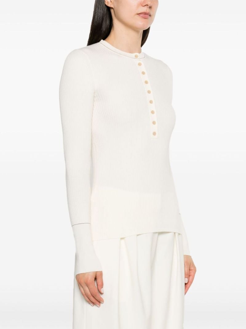 Neutral Agnes Ribbed-knit Sweater