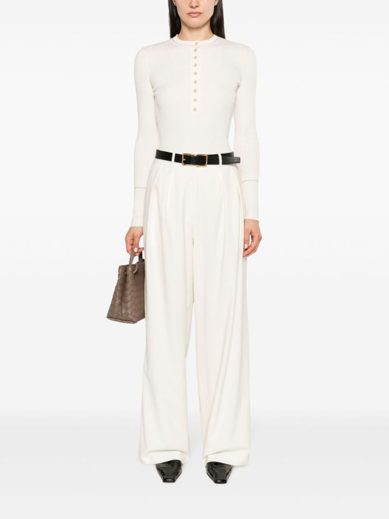 Neutral Agnes Ribbed-knit Sweater