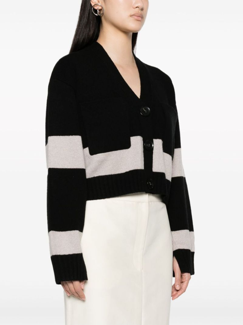 Black Sofia Striped Cardigan