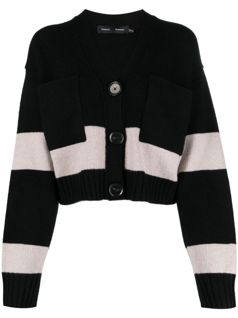 Black Sofia Striped Cardigan