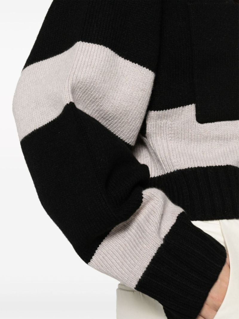 Black Sofia Striped Cardigan