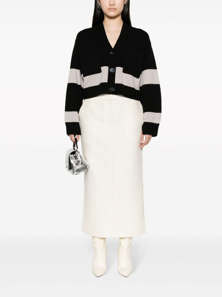 Black Sofia Striped Cardigan