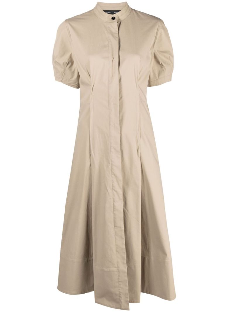 Neutral Tracey Cotton Midi Dress