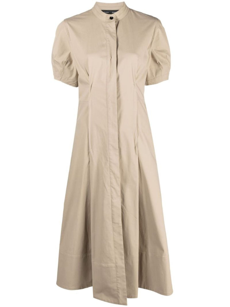Neutral Tracey Cotton Midi Dress