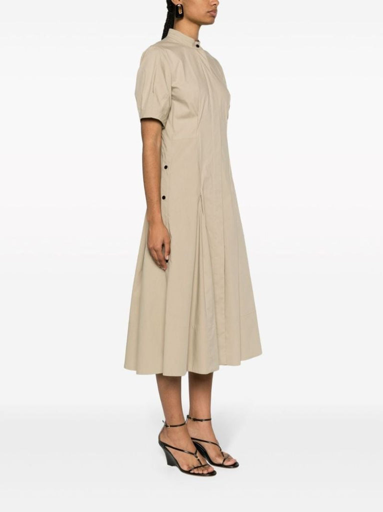 Neutral Tracey Cotton Midi Dress