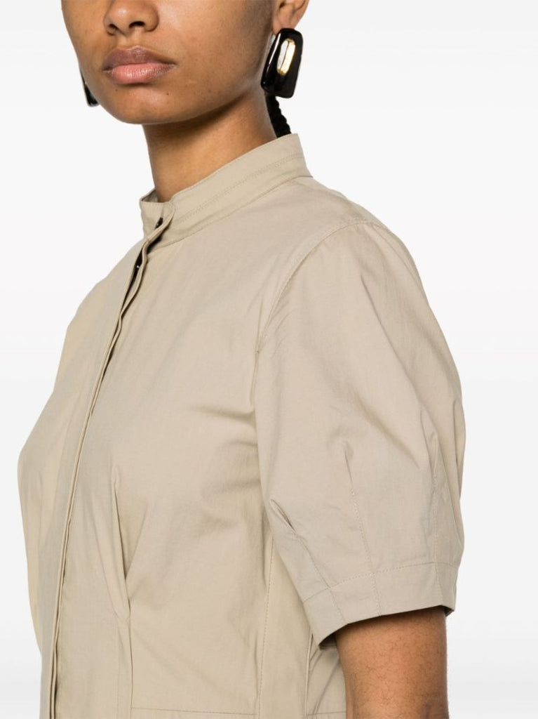 Neutral Tracey Cotton Midi Dress