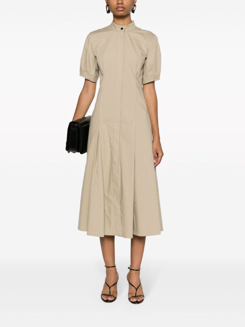 Neutral Tracey Cotton Midi Dress