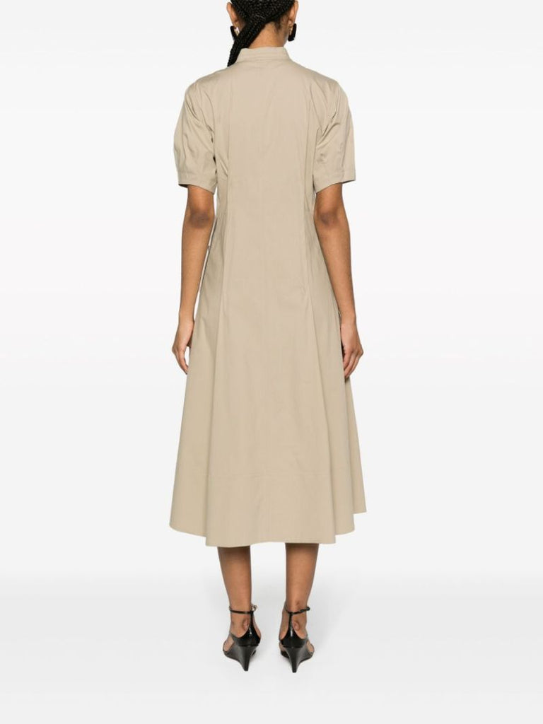 Neutral Tracey Cotton Midi Dress