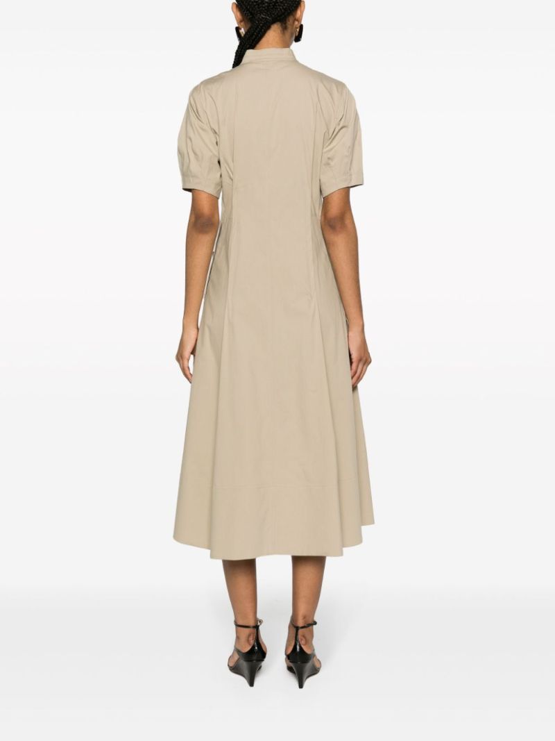 Neutral Tracey Cotton Midi Dress