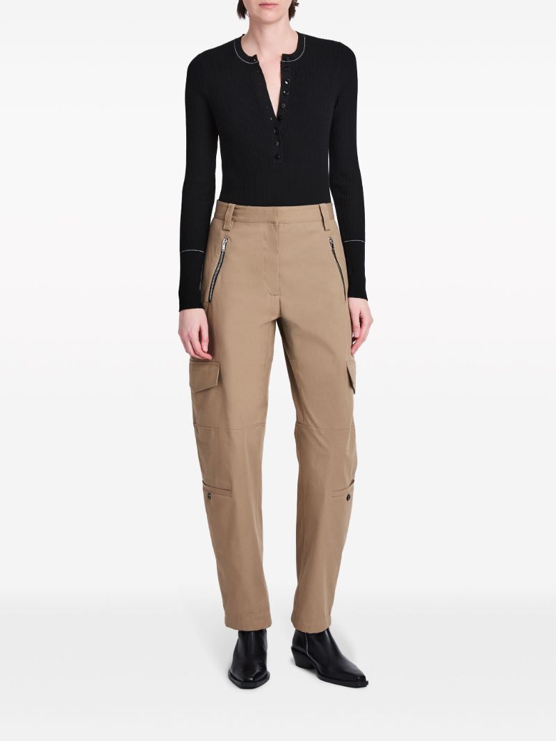 Brown Jackson Cotton Cargo Pants