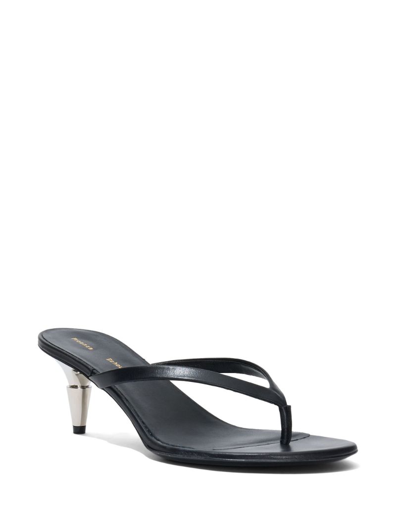 Black Spike 65 Leather Sandals