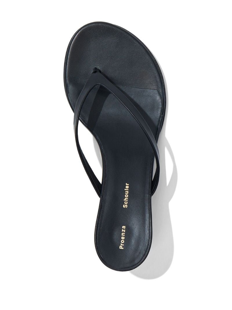 Black Spike 65 Leather Sandals