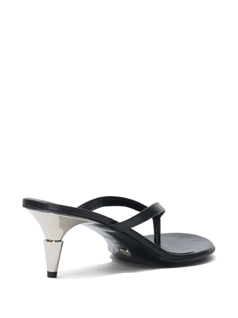 Black Spike 65 Leather Sandals