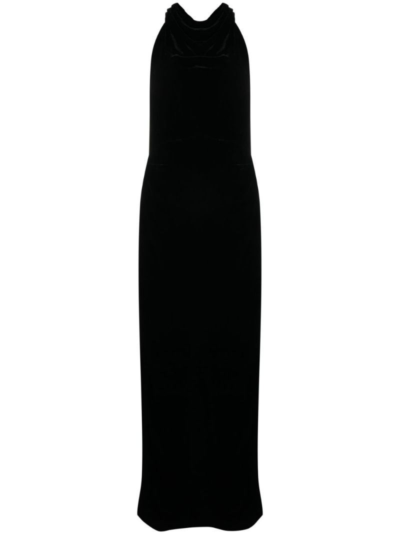 Black Faye Velvet Maxi Dress