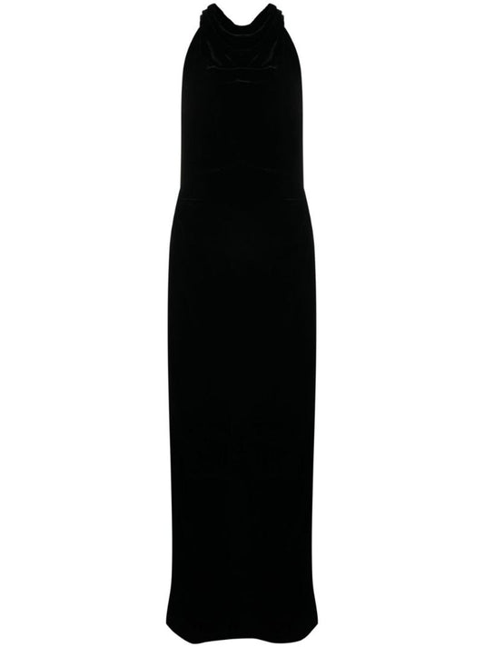 Black Faye Velvet Maxi Dress