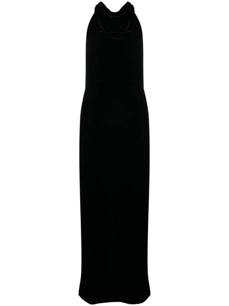 Black Faye Velvet Maxi Dress
