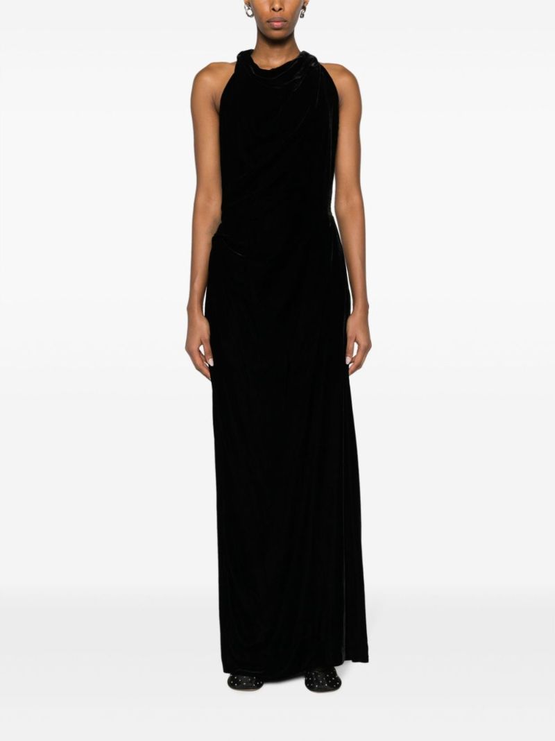 Black Faye Velvet Maxi Dress