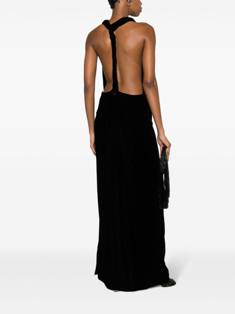 Black Faye Velvet Maxi Dress