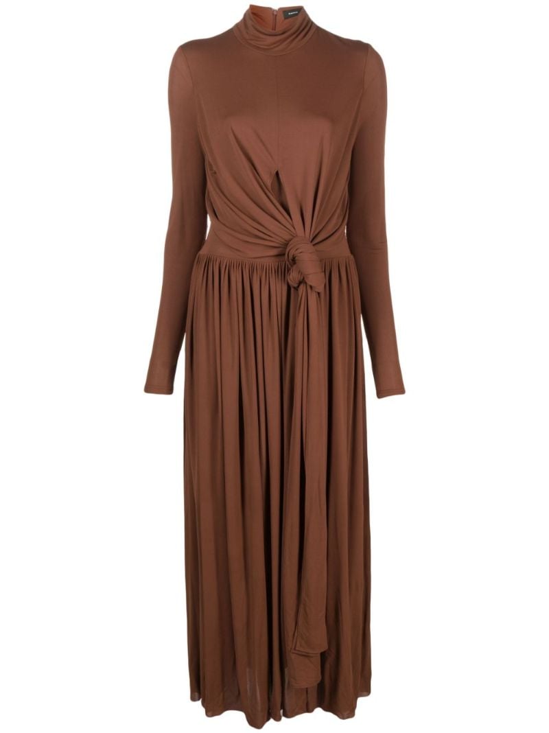 Brown Meret Knotted Maxi Dress