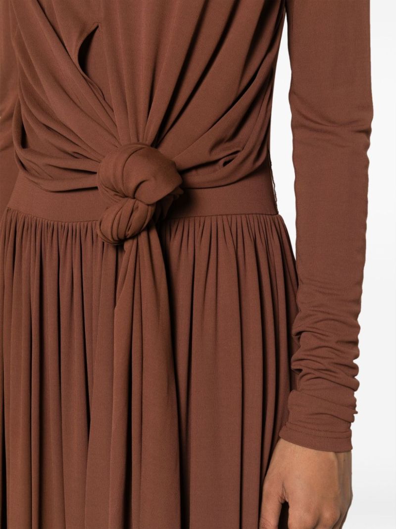 Brown Meret Knotted Maxi Dress