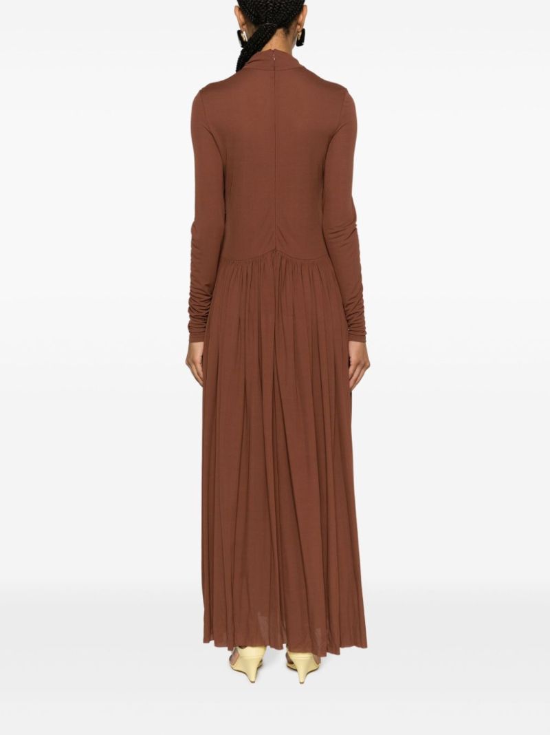 Brown Meret Knotted Maxi Dress