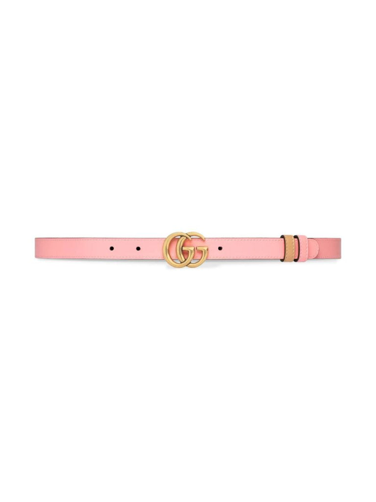 Neutral Gg Marmont Reversible Leather Belt