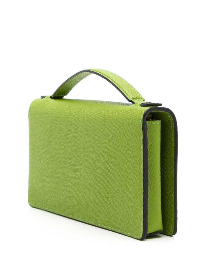 Green Vlogo Signature Leather Chain Wallet