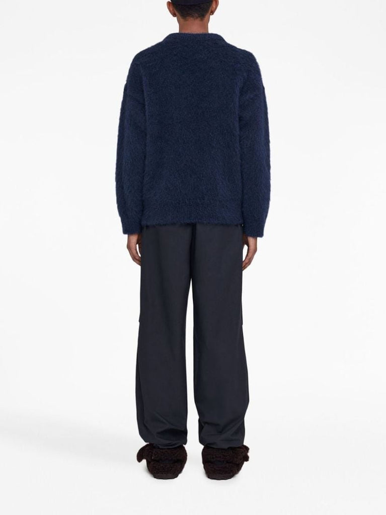 Blue Cotton Track Pants